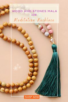 Wooden Mala Bead Necklace. Soothing Mala bead. Made of high-quality wood, and amazonite, a one-of-a-kind heavenly calming stone, that can help connect you to higher realms. If you are searching to get inspired by the meaning of the malas, then you are at the right place. Malas and meditation go hand in hand. and help you to enhance your spiritual practices. We offer a great variety of meditation tools, Japa mala 108 beads and 27. Check our website to see more>> Spiritual Wooden Beads Necklace For Meditation, Holistic Wooden Beads Necklace As A Gift, Holistic Style Necklace With Wooden Beads, Holistic Style Necklace With Wooden Beads For Gifts, Holistic Wooden Beads Necklace For Gift, Holistic Style Wooden Beads Necklace For Gifts, Spiritual Wooden Beads Necklace As Gift, Spiritual Wooden Beaded Necklaces For Gifts, Spiritual Wooden Beaded Necklaces As Gift