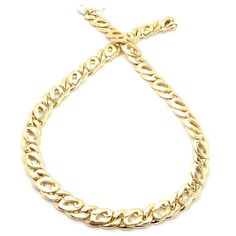 Authentic Vintage Cartier 18k Yellow Gold Link Chain Necklace  T3280mhtdd  Metal: 18k Yellow Goold  Length: 15 3/4"  Weight: 123.8 grams  Width: 11mm  Hallmarks: Cartier 750 Italy 30014  Please reference the dimensions in the description for the best approximate dimensions. Cartier Hallmarked Necklace For Anniversary, Cartier Gold Jewelry With 17 Jewels, Gold Cartier Fine Jewelry, Cartier 14k Gold Round Necklace, Cartier Fine Gold Jewelry, Cartier Gold Jewelry For Evening, Luxury Cartier Necklace, Luxury Hallmarked Cartier Necklace, Gold Cartier Necklace Hallmarked