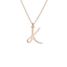 Nella Initial Pendant – Brook & York Classic Rose Gold Charm Necklace For Everyday, Classic Adjustable Rose Gold Necklaces, Classic Adjustable Rose Gold Necklace, Rose Gold Initial Pendant Necklace With Cable Chain, Classic Rose Gold Charm Necklace, Tarnish Resistant, Classic Tarnish-resistant Rose Gold Charm Necklaces, Elegant Jewelry Cable Chain For Personalized Gift, Elegant Jewelry With Cable Chain For Personalized Gifts, Classic Rose Gold Tarnish-resistant Charm Necklace