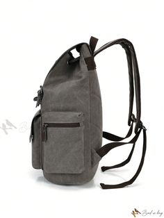 Bird in Bag - Vibrant Flap Backpack in Medium Size with Decorative Buckle Casual School Backpack With Hasp Closure, Gray School Bag With Anti-theft Pocket, Travel Backpack With Hasp Closure, Casual Everyday Backpack With Hasp Closure, Backpack With Hasp Closure, Travel Bag With Flap And Hasp Closure, Gray Canvas Backpack, Everyday Standard Backpack With Hasp Closure, Standard Backpack With Hasp Closure For Everyday Use