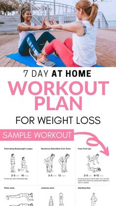 Weightloss workout for beginners|physically fit Printable Workouts At Home, Day Workout Plan, Week Of Workouts, 7 Day Workout Plan, Travel Workouts, Get Fit At Home, 7 Day Workout, Home Workout Plan, Woman Workout