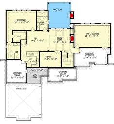 the first floor plan for this house