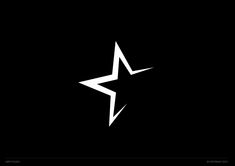 a white star on a black background