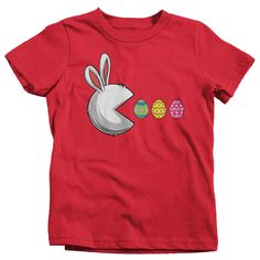 Cute Easter T-shirt With Crew Neck, Cute Easter Crew Neck T-shirt, Easter Graphic Print Short Sleeve Tops, Casual Short Sleeve T-shirt For Easter, Easter T-shirt With Letter Print And Short Sleeves, Easter Graphic Print Crew Neck Top, Easter Letter Print Short Sleeve T-shirt, Pink Short Sleeve T-shirt For Easter, Graphic Tee Streetwear