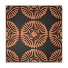 Rita Series: 8” x 8” LiLi tile Bahama Blue, Patterned Floor Tiles, Copper Kitchen, Floor Patterns, Handmade Tiles, Cement Tile, Flooring Options, Pumpkin Orange, Covered Boxes