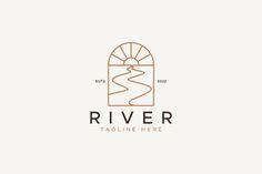 the river logo is shown on a white background