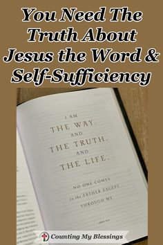 an open book with the title you need the truth about jesus the word and self - suffi