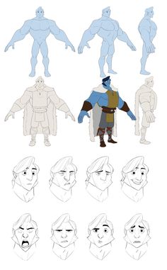 an animation character sheet for the animated movie avatars