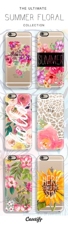 the ultimate summer floral collection for iphone 6 / 5s, 4 / 4g and ipod