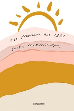 a drawing of the sun with words on it that says, his merica - as neu every morning