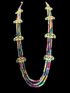 long necklace made using real / natural beads cz polki stones gold plated length 13.5 inch on each side earrings 2.5 inches real beads used Festive Multicolor Gemstone Beads Jewelry, Traditional Multi-stone Beaded Necklaces With Round Beads, Multicolor Gemstone Bead Necklaces For Festive Occasions, Festive Multicolor Gemstone Bead Necklaces, Traditional Multicolor Jewelry With Gemstone Beads, Traditional Multicolor Gemstone Beads Jewelry, Multicolor Kundan Temple Necklace With Gemstones, Multicolor Round Beads Temple Jewelry, Multicolor Beaded Temple Jewelry