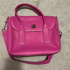 Beautiful Leather Bag In Excellent Condition With Dust Bag. Kate Spade Top Handle Satchel For On-the-go, Chic Satchel With Adjustable Handle For Errands, Pink Leather Shoulder Box Bag, Satchel Box Bag With Handle Drop For Errands, Tote Satchel With Adjustable Handle For Errands, Pink Everyday Tote Flap Bag, Pink Leather Satchel With Adjustable Handle, Tote Box Bag With Detachable Strap For Errands, Box Tote Bag With Detachable Strap For Errands