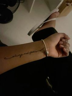 Memories Last Forever Tattoo, Arm Word Tattoos For Women, Live A Life You Will Remember Tattoo, Always And Forever Tattoo, Word Tattoos On Arm, Handwriting Tattoo, Always Tattoo, Handwriting Tattoos, Tattoo On Arm