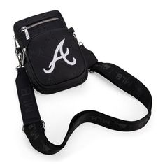 Officially Licensed Major League Baseball Merchandise Made of synthetic leather A logo embroidered on the front pocket Dual zip pockets Slip pockets in the phone purse bag Top zipper closure Adjustable and detachable crossbody strap(Drop: 15.5"-25") 5.2"(L) x 2"(W) x 8"(H) Interior Capacity: Small Casual Black Phone Bag With Zipper Pocket, Black Phone Bag With Zipper Pocket, Black Phone Shoulder Bag With Zipper Pocket, Black Shoulder Phone Bag With Zipper Pocket, Functional Black Crossbody Phone Bag, Black Phone Bag With Zipper Pocket Crossbody, Functional Black Phone Bag With Zipper Closure, Black Mobile Phone Shoulder Bag For Streetwear, Streetwear Crossbody Shoulder Bag With Detachable Strap