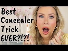 Learn how to stop your concealer from creaing in your under eyes with this easy hack YouTube video tutorial. Hide Wrinkles, No Make Up Make Up Look, Under Eye Makeup, How To Apply Concealer, Best Concealer, Eye Wrinkle