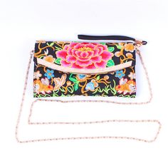 Ethnic Embroidery Bag Ladies Embroidery Coin Purse Hand Shoulder Dual-purpose Leisure Bag Size：20CM*11CM Apple Flowers, Embroidery Bags, Big Flowers, Sunflower, Coin Purse, Coin, Product Launch, Bag Lady, Purse