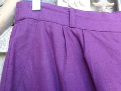 "Women's 1990's Purple Front Pleated Pants Fitting Image Elastic Back Waist Belt Loops 100% Silk 100% Nylon Lining 1 inch hem MEASUREMENTS IN INCHES: 30\" Waist 46\" Hips 29\" Inseam 39\" Side Waist to Hem 13\" Front Rise 14 1/2\" Back Rise INTERNATIONAL CUSTOMER?? Please email for Shipping Info" Fitted Purple Bottoms With Belt Loops, Vintage Stretch Bottoms With Elastic Waistband, Vintage Fitted Bottoms With Elastic Waistband, Fitted Purple Tapered Leg Bottoms, Lisa Nichols, Womens Pants, Pleated Pants, Pair Of Pants, Blue Denim Jeans