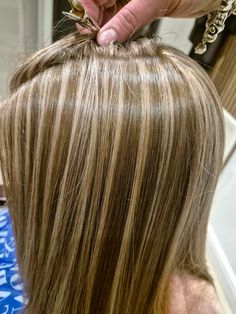 Skunk Blonde Highlights, Natural Brown And Blonde Hair, Brown Hair Short With Highlights, Subtle Skunk Highlights, Skunk Highlights Brown Hair, Brown Skunk Highlights, Brown And Blonde Skunk Hair, Skunk Hair On Blonde, Small Skunk Stripe Hair