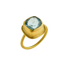 A glamour that can make you stand out of the ordinary is encapsulated in this marvelous Skylight Blue Topaz Ring by Nava Zahavi. The radiating hues of topaz wrapped in 24K gold-framed on 14K gold band are crafted to give you the jewel you always wanted. Accentuate your style by wearing this Skylight Blue Topaz Ring.Measurement: 10mm x 10mm Available in any size! Modern Gold Topaz Birthstone Ring, Modern Gold Blue Topaz Ring, Luxury Gold Rings With Blue Topaz, Modern Gold Ring With Topaz, Modern Gold Rings With Blue Topaz, Gold Blue Topaz Ring With Bezel Setting, Gold Blue Topaz Ring For Gift, Artist Card, The Jewel