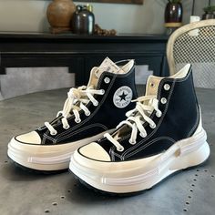 Questions? Leave A Comment Below! Black Platform Converse, Tie Dye Shoes, Womens High Top Shoes, Vintage Converse, Platform Converse, Shoes Converse, Converse Chuck 70, Swim Shoes, Converse Sneakers