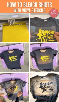 how to bleach shirts with vinyl stencils