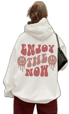 Trendy Letter Print Hoodie For Leisure, White Hoodie For Leisure In Fall, Leisure Letter Print Hooded Hoodie, Hooded Letter Print Hoodie For Leisure, Leisure Hooded Hoodie With Letter Print, White Hooded Sweatshirt For Leisure, Leisure Hoodie With Letter Print, Trendy Hooded Sweatshirt With Slogan, White Slogan Hoodie For Fall