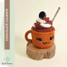 Hello We are TananaCrochet, we invite you to visit our store and see the variety of patterns we have. --- Hello We are TananaCrochet, we invite you to visit our store and see the variety of patterns we have. Mug Amigurumi, Mug Of Hot Chocolate, Hot Chocolate Mugs, Chocolate Mugs, Hot Chocolate Mug, Crochet Stuff, Hot Chocolate, Crochet Pattern, Amigurumi