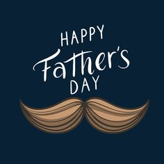 happy father's day card with a mustache