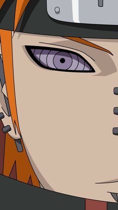 an anime character with orange hair and blue eyes looks at the camera while wearing a helmet