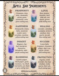 Easy Spell Jars Recipes, Jar Spells Witchcraft, Spell Jars Witchcraft, Black Quartz, Witchy Stuff, Witchy Things, Pink Salt, Lemon Balm