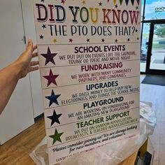 a sign that says did you know the pto does that?