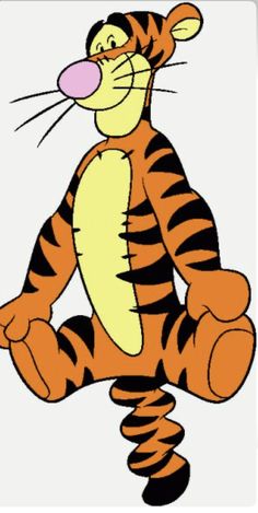 the tigger from winnie the pooh disney cartoons, person, cartoon characters, character design