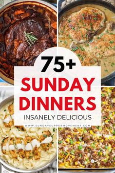 25+ Easy Sunday Dinner Ideas Ideas For Supper Tonight, Sunday Dinner For A Crowd, Sunday Supper Ideas, Sunday Casserole, Sunday Family Dinner Ideas, Easy Sunday Dinner Ideas, Easy Sunday Dinner, Sunday Meals, Sunday Dinner Ideas