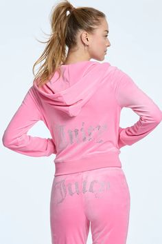 Juicy Couture Clothes, Juicy Tracksuit, Juicy Couture Pants, Velour Tracksuit, Velour Hoodie, One Clothing, Plus Size Shopping, Pink Hoodie, Colorful Hoodies