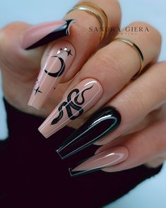 Unique Acrylic Nails, Acrylic Nails Coffin Short, Coffin Nails Designs, Dope Nails, Cute Acrylic Nails, Acrylic Nail Designs