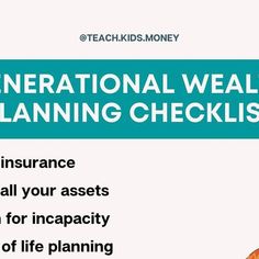 an advertisement for the international health and financial planning checklist, with a woman in orange