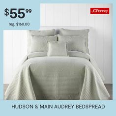 the bedding is $ 55 99 reg $ 600 00 hudson & main audrey bedspread