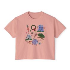 Celebrate the magic of Disney with a touch of nostalgia! This design brings together the iconic silhouettes of the four Disney parks, sprinkled with whimsical little ornaments inspired by the sights and wonders you'll find on your Disney adventures. It's a cozy, vintage-inspired way to keep the Disney spirit alive all year round. This women's tee is designed to be oversized and slightly cropped. If you want a true oversized fit, please size up. Disney World Planning, Baseball Tees, Adventures By Disney, Long Sleeve Kids, Boxy Tee, Vintage Ornaments, Kids Sweatshirt, Disney Parks, The Four