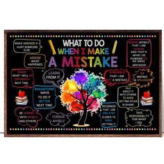 a blackboard with colorful writing on it that says, what to do when i make a