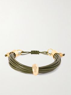 TOHUM's 'Terra Mali' bracelet is made from strands of army-green leather. It’s accented with rounded gold-plated hardware and stacks beautifully with the different colors available in our edit. Modern Adjustable Jewelry With Gold-tone Hardware, Modern Adjustable Bracelets With Gold-tone Hardware, Modern Gold Leather Bracelet With Gold-tone Hardware, Gold Leather Bracelets With Gold-tone Hardware, Adjustable Gold Leather Bracelet With Gold-tone Hardware, Adjustable Yellow Gold Leather Bracelet, Adjustable Leather Bracelets With Gold-tone Hardware, Rope Bracelets, Flat Dress Shoes