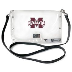 PRICES MAY VARY. This officially licensed purse comes embellished with your team's logo Stadium approved clear purse measures 10 " wide, by 6.5 " tall & 0.5 " depth This sturdy bag is made of 80% vinyl and 20% polyester to withstand all types of weather Bag comes with fashion strap and heavy turn button closure Bold team logo displays your team spirit Tiger Stadium, Envelope Purse, Clear Purses, Team Spirit, Compact Design, Fashion Handbags, Ncaa, Checks, Black Fashion