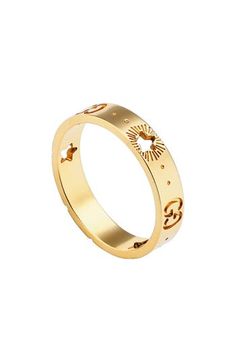 This simple Gucci ring with the iconic interlocking-G design is elevated by 18-karat gold. 1/8" band width 18k gold Made in Italy Gucci Ring, Gucci Rings, Designer Rings, Gucci Jewelry, Detailed Ring, Ring Style