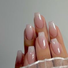 Pink Bday, Light Colored Nails, Colored Nail Tips, Bday Nails, Long Press On Nails, Nagel Tips, Glamour Nails