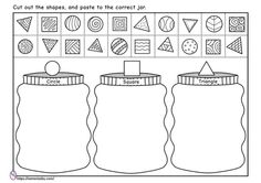 the printable worksheet for learning shapes and numbers to make them look like they are