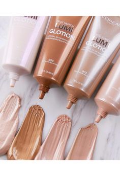 L’Oréal True Match Lumi Glotion: $13 Drunk Elephant Bronzing Drops: $38 the best dupe on the market! glow enhancing, hydrating, liquid highlighter, available in multiple shades Loreal Lumi Glotion, True Match Lumi Glotion, Lumi Glotion, Bronzing Drops, Paris Makeup, Loreal Makeup, Luminous Skin, Drugstore Makeup, Tinted Moisturizer