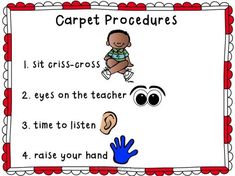 a poster with an image of a baby's hand and the words carpet procedure