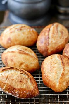 freshly baked pastries cooling on a wire rack