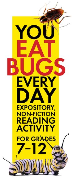 the book cover for you eat bugs every day