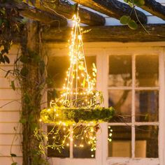 a chandelier with lights hanging from it