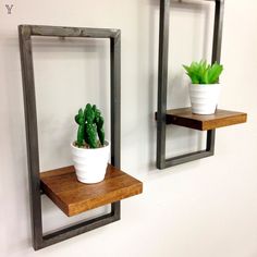 Welcome to my store! Too browse our full collection please click on the link below: https://www.etsy.com/uk/shop/Yulenvi Description ⁍ Sold individually. ⁍ Fixtures included. ⁍ Robust accent shelf made from sustainably sourced mango wood with industrial gunmetal steel.  ⁍ Ideal for displaying plants, decorative trinkets or pictures. Dimensions ⇛ Width - 14cm ⇛ Depth - 14cm ⇛ Height - 38cm ⇛ Shelf Space Depth - 14cm ⇛ Shelf Space Height - 24cm Shipping & Returns ⭆ My process time is between 5-7 d Accent Shelves, Rustic Wooden Shelves, Metal Wall Shelves, Wall Shelf Decor, Industrial Shelving, Farmhouse Decor Living Room, Recycled Wood, Wooden Shelves, Small Plants